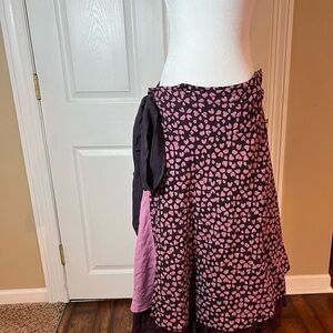 Annah Stratton Women's One Size Two Sided Purple Pink  Wrap Skirt Tulle